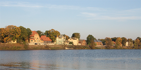 Rīgas panorāma. Ķīpsala saulrietā