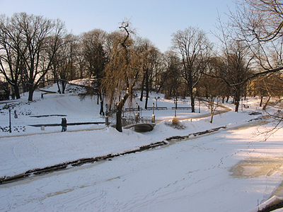 Bastejkalns ziemā, Rīga foto